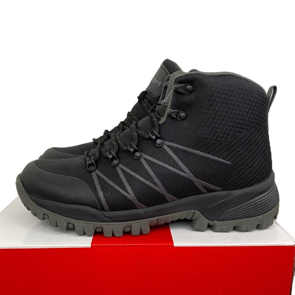 Propet Traverse Hiking Boots Waterproof Mens‎ 10.5 Black/Dark Grey MBA042K NIB